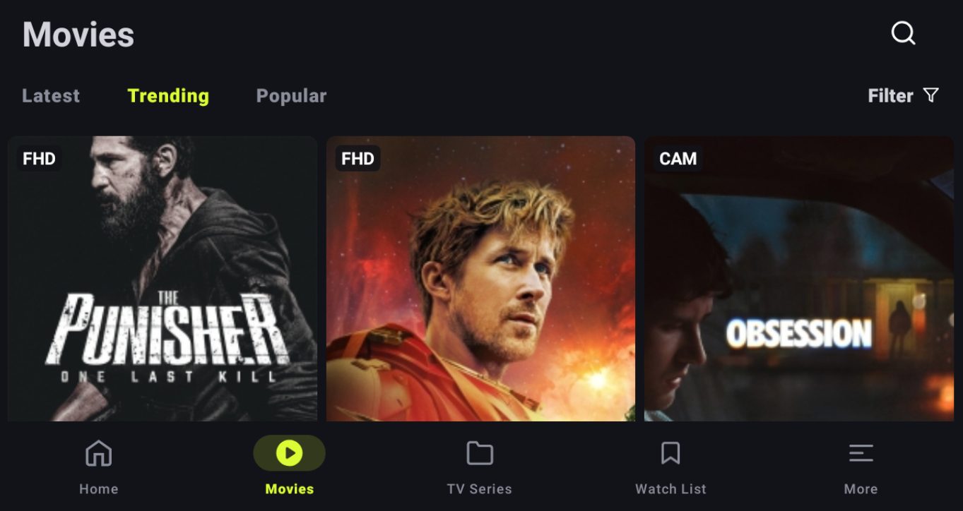 Hollywood, Bollywood, and International Cinema on onstream