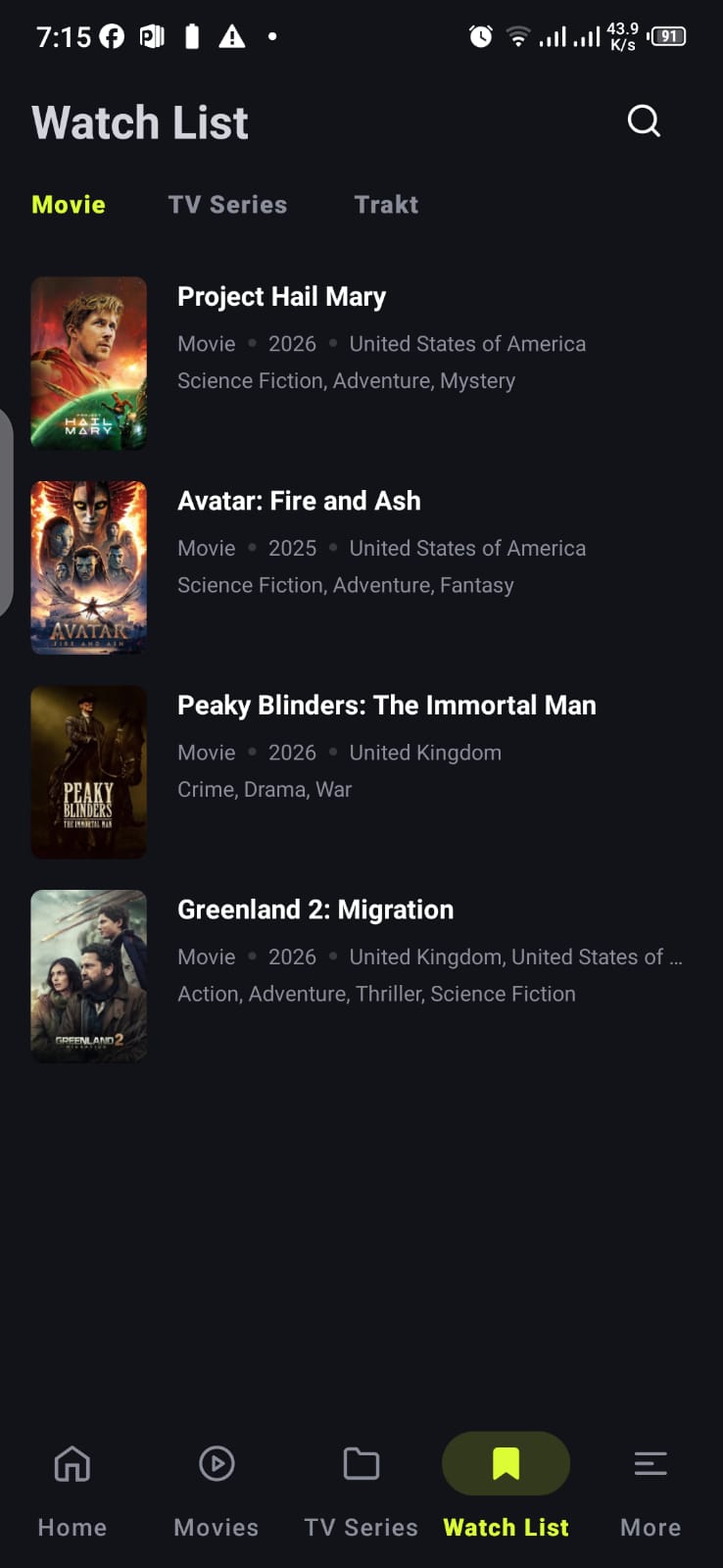 Personal Favorites List and Watchlist Management on onstream