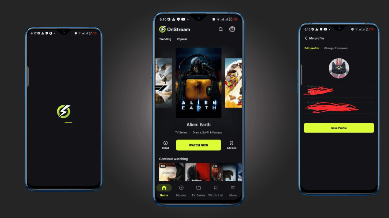 on stream for android mobile
